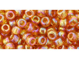 TOHO Glass Seed Bead, Size 6, Transparent-Rainbow Topaz (Tube)