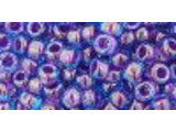 TOHO Glass Seed Bead, Size 6, Inside-Color Aqua/Purple-Lined (Tube)