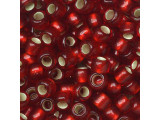 TOHO Glass Seed Bead, Size 6, Silver-Lined Frosted Ruby (Tube)