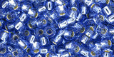 TOHO Glass Seed Bead, Size 6, Silver-Lined Lt Sapphire (tube)
