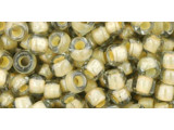TOHO Glass Seed Bead, Size 6, Inside-Color Black Diamond/Orange Creme-Lined (Tube)