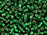 TOHO Glass Seed Bead, Size 6, Silver-Lined Green Emerald (Tube)