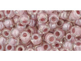 TOHO Glass Seed Bead, Size 6, Inside-Color Crystal/Lavender-Lined (Tube)