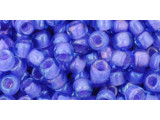 TOHO Glass Seed Bead, Size 6, Inside-Color Lt Sapphire/Opaque Purple-Lined (Tube)
