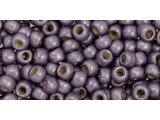 TOHO Glass Seed Bead, Size 6, PermaFinish - Metallic Matte Pink Pewter (Tube)