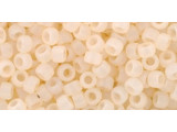 TOHO Glass Seed Bead, Size 8, 3mm, Ceylon Frosted Lt Ivory (Tube)