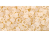 TOHO Glass Seed Bead, Size 8, 3mm, Ceylon Frosted Lt Ivory (Tube)