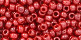 TOHO Glass Seed Bead, Size 8, 3mm, Opaque-Lustered Cherry (tube)