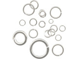 Silver Plated Jump Ring, Round, Assorted Sizes (ounce)