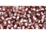 TOHO Glass Seed Bead, Size 8, 3mm, Silver-Lined Lt Amethyst (Tube)