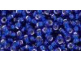 TOHO Glass Seed Bead, Size 8, 3mm, Silver-Lined Cobalt (Tube)