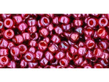 TOHO Glass Seed Bead, Size 8, 3mm, Gold-Lustered Raspberry (Tube)