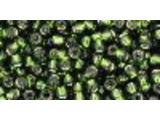 TOHO Glass Seed Bead, Size 8, 3mm, Silver-Lined Olivine (Tube)