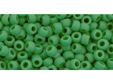 TOHO Glass Seed Bead, Size 8, 3mm, Opaque-Frosted Shamrock (Tube)