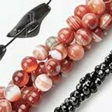 Sardonyx & Spinel Beads