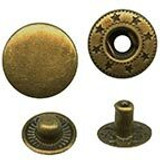 TierraCast Antiqued Brass Plated Leather Rivets, 1/8 dia (10 Pieces)