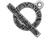 TierraCast Antiqued Silver Plated Toggle Clasp, Round Spiral (Each)