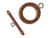 Antiqued Copper Plated Toggle Clasp, Round, 20mm (12 Pieces) Antiqued Copper Plated Toggle Clasp, Round, 20mm (12 Pieces)
