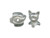 Cat Bead Caps for 8mm Beads - Antiqued Pewter Plated (set) Cat Bead Caps for 8mm Beads - Antiqued Pewter Plated (set)