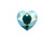 PRESTIGE 6432 15mm Heart Cut Pendant Emerald Shimmer PRESTIGE 6432 15mm Heart Cut Pendant Emerald Shimmer