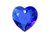 PRESTIGE 6432 15mm Heart Cut Pendant Majestic Blue PRESTIGE 6432 15mm Heart Cut Pendant Majestic Blue