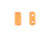 CzechMates Glass 3 x 6mm Pacifica Tangerine 2-Hole Brick Bead Strand CzechMates Glass 3 x 6mm Pacifica Tangerine 2-Hole Brick Bead Strand