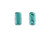 CzechMates Glass 3 x 6mm Pearl Coat Teal 2-Hole Brick Bead Strand
