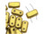 CzechMates Glass 2-Hole Rectangle Brick Beads 6x3mm - Matte Metallic Aztec Gold CzechMates Glass 2-Hole Rectangle Brick Beads 6x3mm - Matte Metallic Aztec Gold