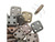 CzechMates Glass, QuadraTile 4-Hole Square Beads 6mm, Matte Metallic Leather CzechMates Glass, QuadraTile 4-Hole Square Beads 6mm, Matte Metallic Leather