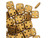 CzechMates Glass, QuadraTile 4-Hole Square Beads 6mm, Matte Metallic Antiqued Gold CzechMates Glass, QuadraTile 4-Hole Square Beads 6mm, Matte Metallic Antiqued Gold