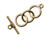 JBB Findings Antiqued Brass Plated Toggle Clasp, 3 Ring, 9mm (Each) JBB Findings Antiqued Brass Plated Toggle Clasp, 3 Ring, 9mm (Each)
