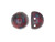 CzechMates Glass, 2-Hole Round Cabochon Beads 7mm Diameter, Opaque Red Picasso CzechMates Glass, 2-Hole Round Cabochon Beads 7mm Diameter, Opaque Red Picasso