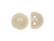 CzechMates Glass, 2-Hole Round Cabochon Beads 7mm Diameter, Opaque Champagne Luster CzechMates Glass, 2-Hole Round Cabochon Beads 7mm Diameter, Opaque Champagne Luster