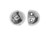 CzechMates Glass, 2-Hole Round Cabochon Beads 7mm Diameter, Silver CzechMates Glass, 2-Hole Round Cabochon Beads 7mm Diameter, Silver