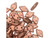 CzechMates Glass, 2-Hole Diamond Beads 4x6mm, 8 Grams, Matte Metallic Copper