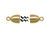 Gold Plated Magnetic Jewelry Clasp, Bullet Shape (12 Pieces) Gold Plated Magnetic Jewelry Clasp, Bullet Shape (12 Pieces)
