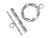 B & B Benbassat Sterling Silver Toggle Clasp, Ribbon Twist (Each) B & B Benbassat Sterling Silver Toggle Clasp, Ribbon Twist (Each)