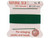 Griffin Silk Beading Cord & Needle Size 4 Green Griffin Silk Beading Cord & Needle Size 4 Green