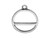 Nunn Design Antique Silver-Plated Pewter Split Large Circle Horizon Open Pendant