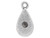 Nunn Design Antique Silver-Plated Pewter Tiny Bezel Teardrop with Single Loop Nunn Design Antique Silver-Plated Pewter Tiny Bezel Teardrop with Single Loop