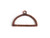 Nunn Design Antique Copper Hoop Hammered Mini Half Circle Horizontal Single Loop