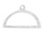 Nunn Design Antique Silver Hoop Hammered Mini Half Circle Horizontal Single Loop Nunn Design Antique Silver Hoop Hammered Mini Half Circle Horizontal Single Loop