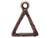 Nunn Design Antique Copper Hoop Hammered Mini Triangle Horizontal Single Loop
