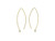 Nunn Design Antique Gold-Plated Brass Small Open Oval Ear Wire  (1 Pair)