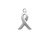 Sterling Silver Awareness Ribbon Charm, 15x9.5x1mm (Each) Sterling Silver Awareness Ribbon Charm, 15x9.5x1mm (Each)
