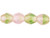 Fire-Polish 4mm : Green/Pink (50pcs) Fire-Polish 4mm : Green/Pink (50pcs)