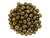 Fire-Polish 4mm : Matte - Metallic Gold Iris (50pcs)