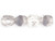 Fire-Polish 6mm : Crystal/Gray (25pcs) Fire-Polish 6mm : Crystal/Gray (25pcs)