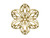 22mm Brass Filigree, Flower (12 Pieces) 22mm Brass Filigree, Flower (12 Pieces)
