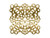22mm Brass Filigree, Wavy Square 22mm Brass Filigree, Wavy Square